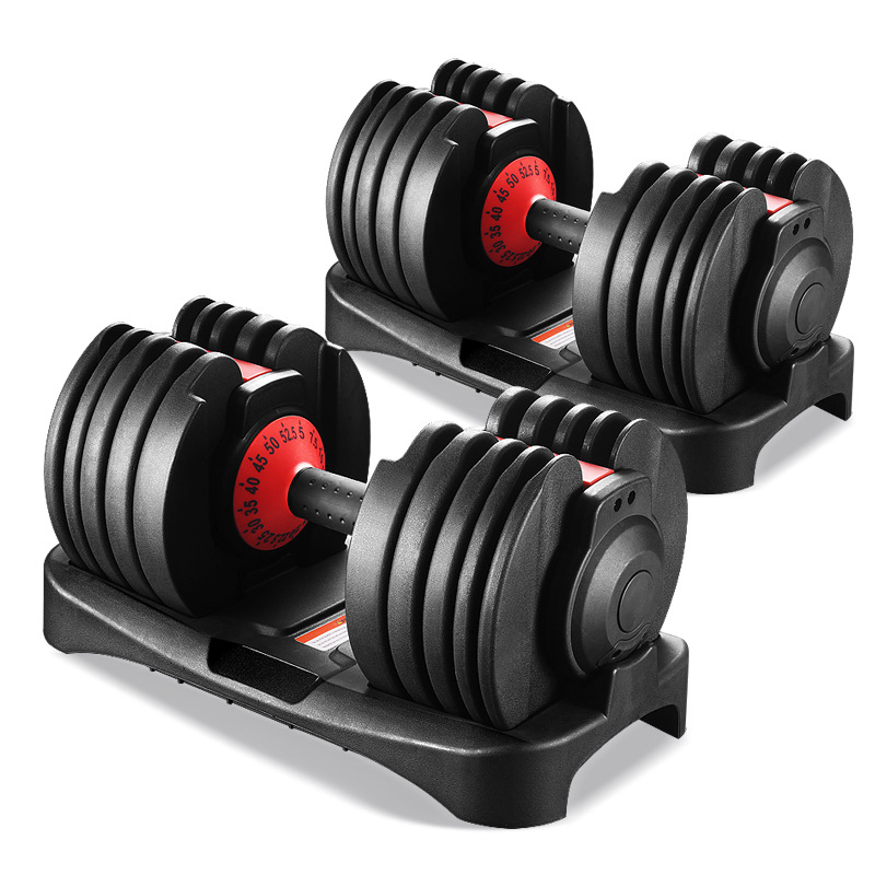 Adjustable Dumbbell 40Kg Pair - معدات لياقة بدنية منزلية مع مقبض