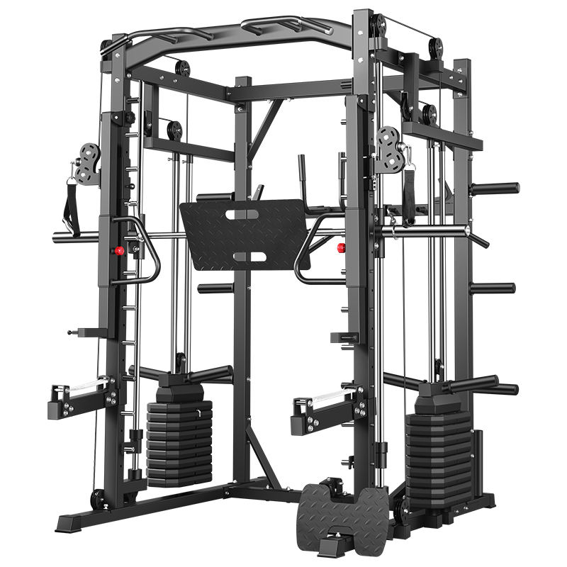 Functional Trainer Cable Machine - جهاز سميث الشامل للتدريب، رف قوة