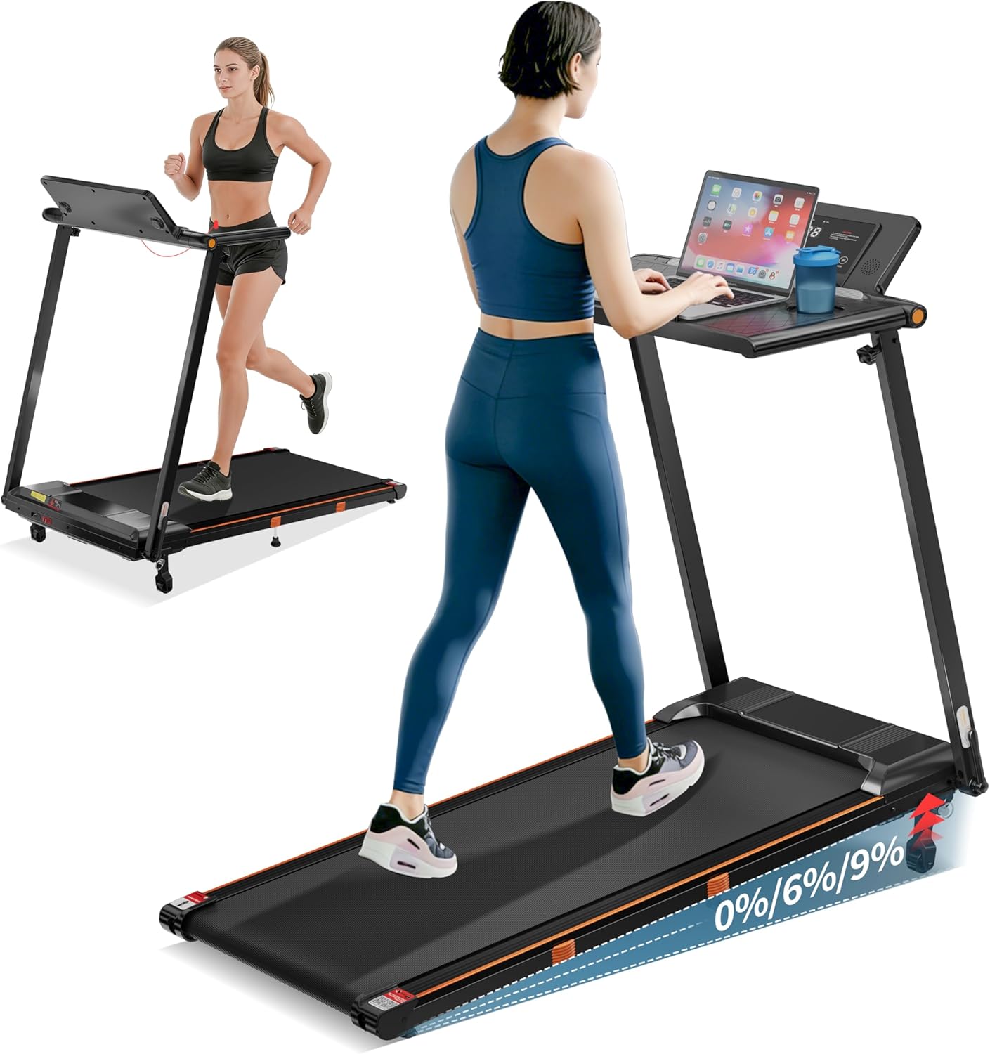 Treadmill Incline Home 3Hp - جهاز مشي قابل للطي تحت المكتب