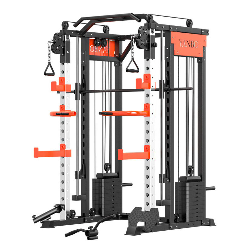 Smith Machine Home Gym Power Rack - جهاز تدريب شامل متعدد الوظائف مع