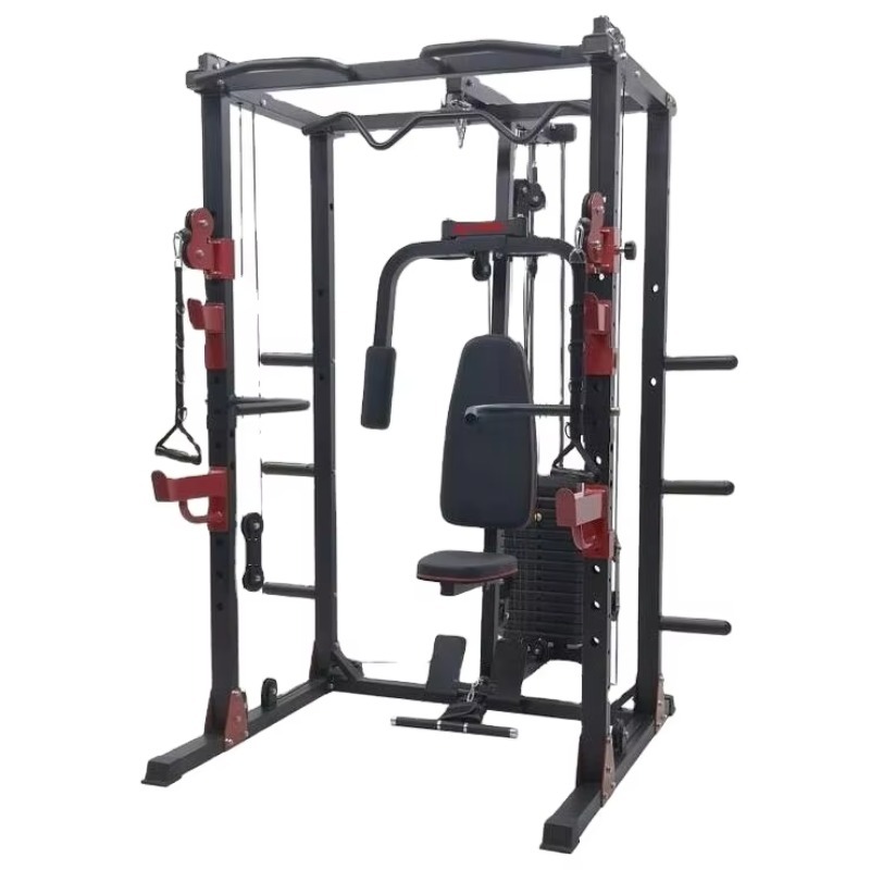Smith Machine Home Gym Power Rack - جهاز تدريب منزلي متكامل، آلة سميث،