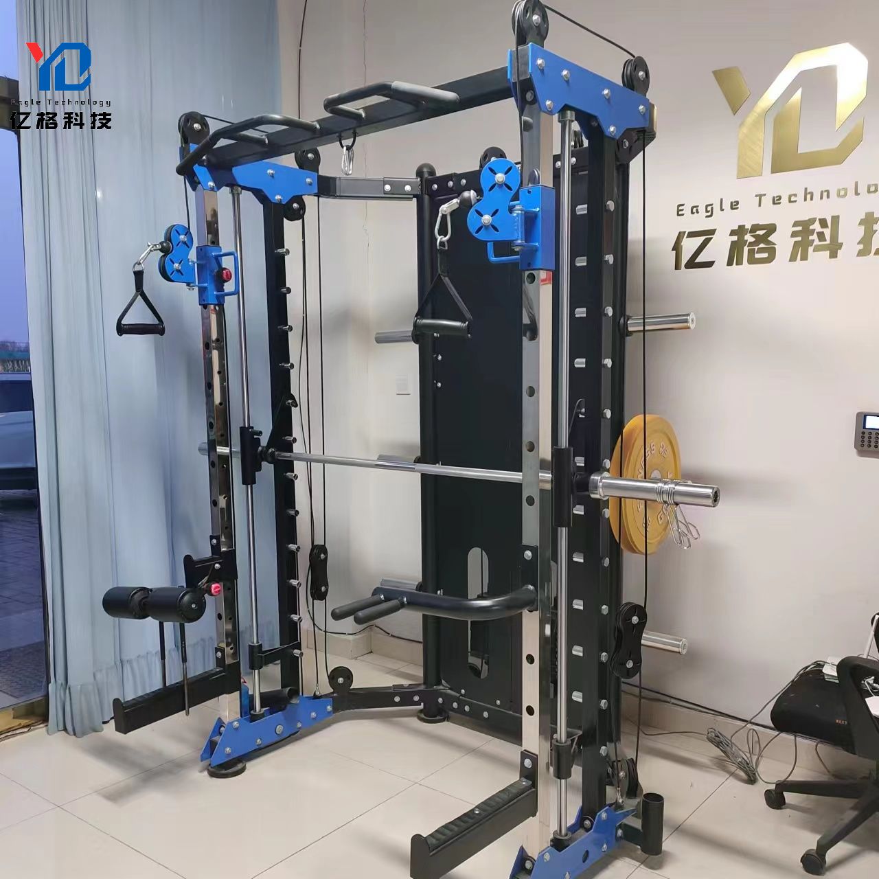 Smith Machine Home Gym Power Rack - 4093 معدات رياضية تجارية للمنزل، رف