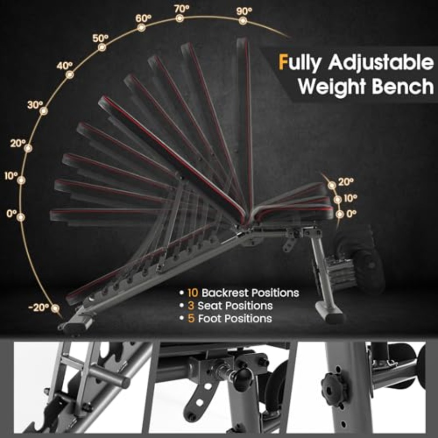 مقعد تدريب قابل للتعديل بسعة 6 - مراجعة Bench Press Adjustable Incline وسعره