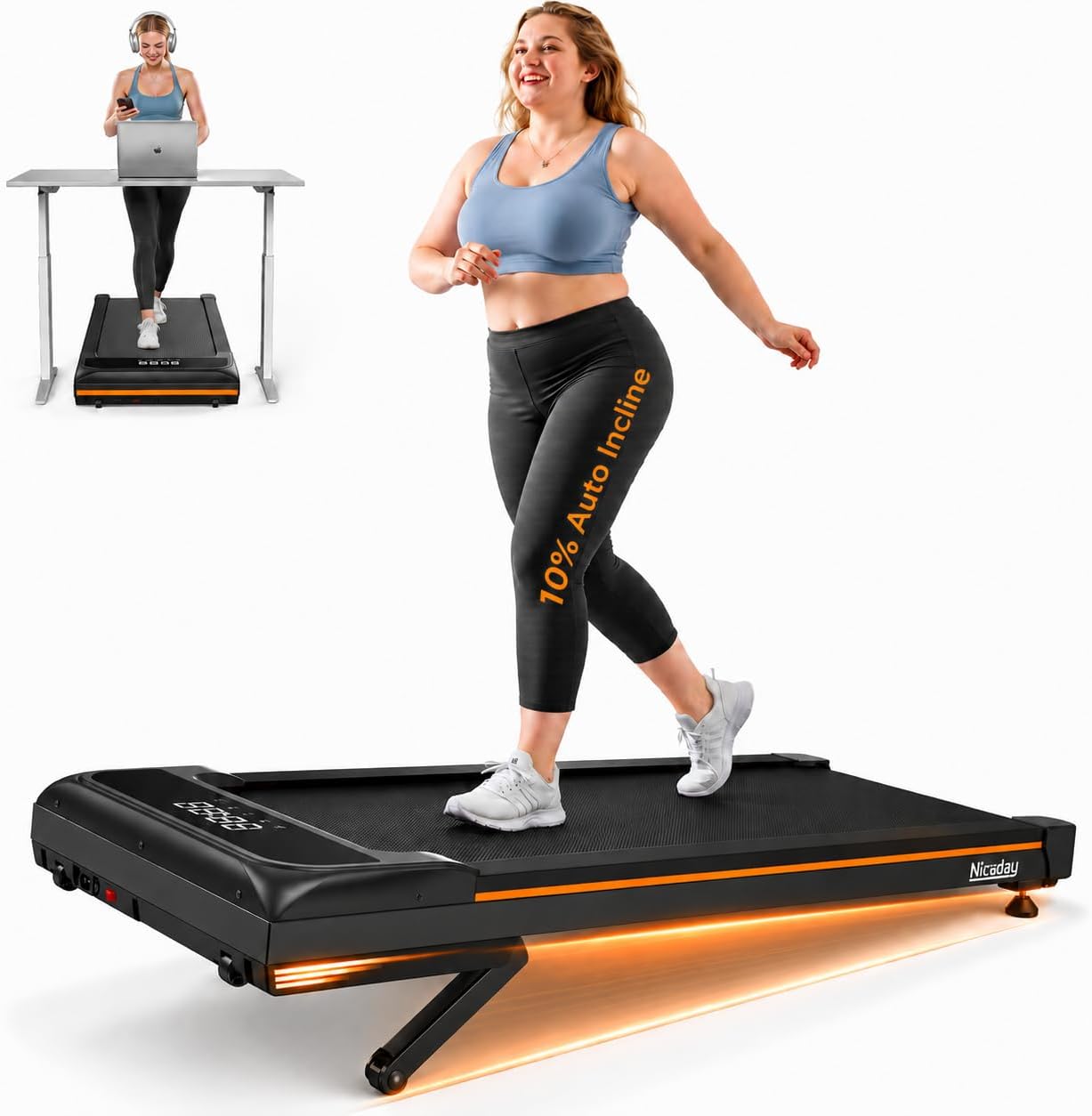 جهاز مشي تحت المكتب مع انحدار  - مراجعة Treadmill Incline Home 3Hp وسعره