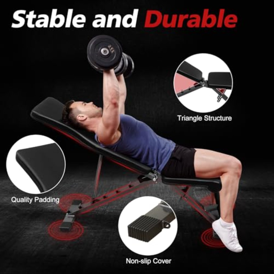 مقعد تدريب قابل للتعديل لتماري - مراجعة Bench Press Adjustable Incline وسعره