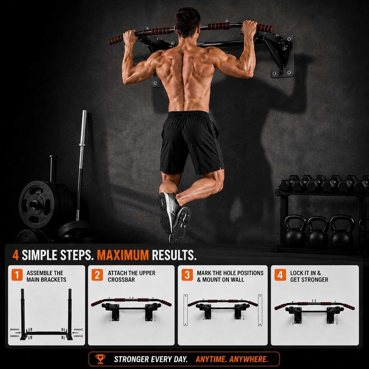 عارضة تمارين رفع الجسم للاستخد - مراجعة Pull Up Bar Wall Mounted وسعره