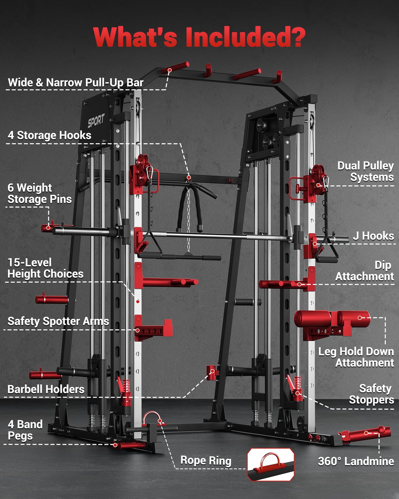جهاز سميث للتمارين المنزلية، ج - مراجعة Smith Machine Home Gym Power Rack وسعره