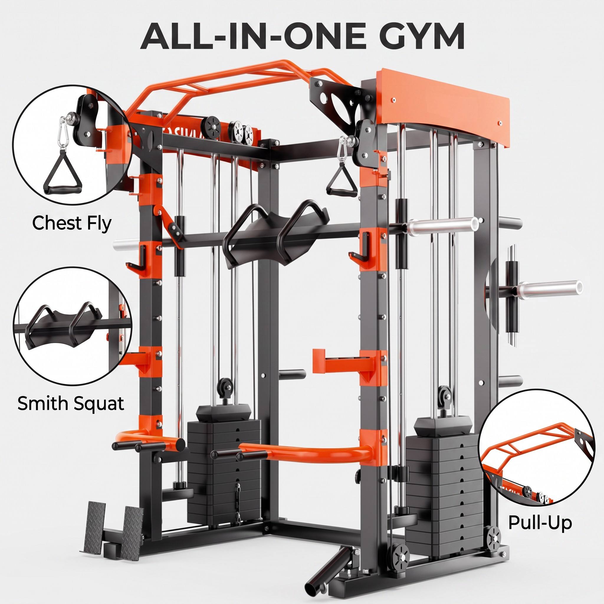 جهاز سميث متعدد الوظائف 6 في 1 - مراجعة Leg Press Machine Home وسعره