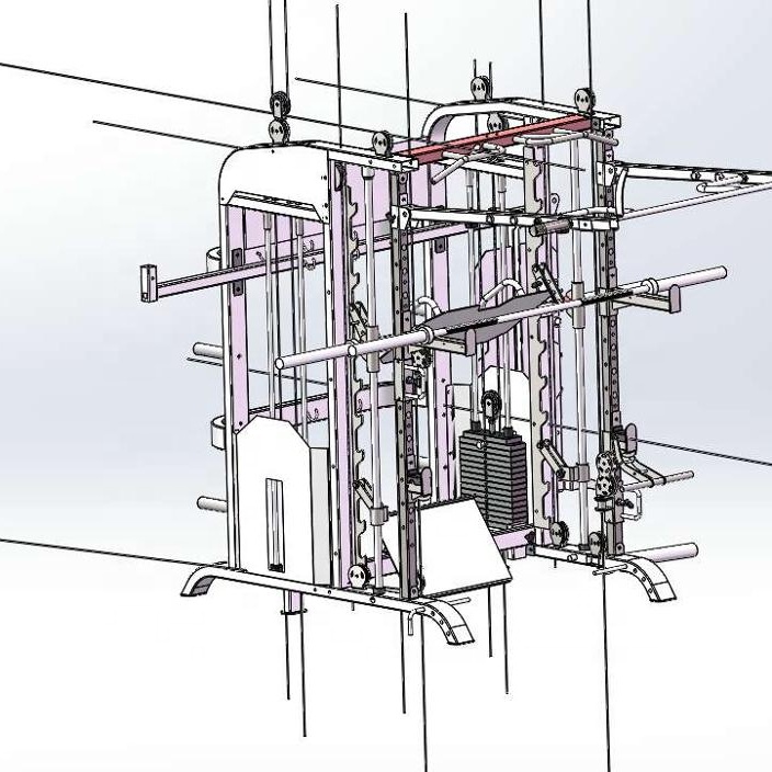 معدات رياضية فاخرة عالية الجود - مراجعة Smith Machine Home Gym Power Rack وسعره