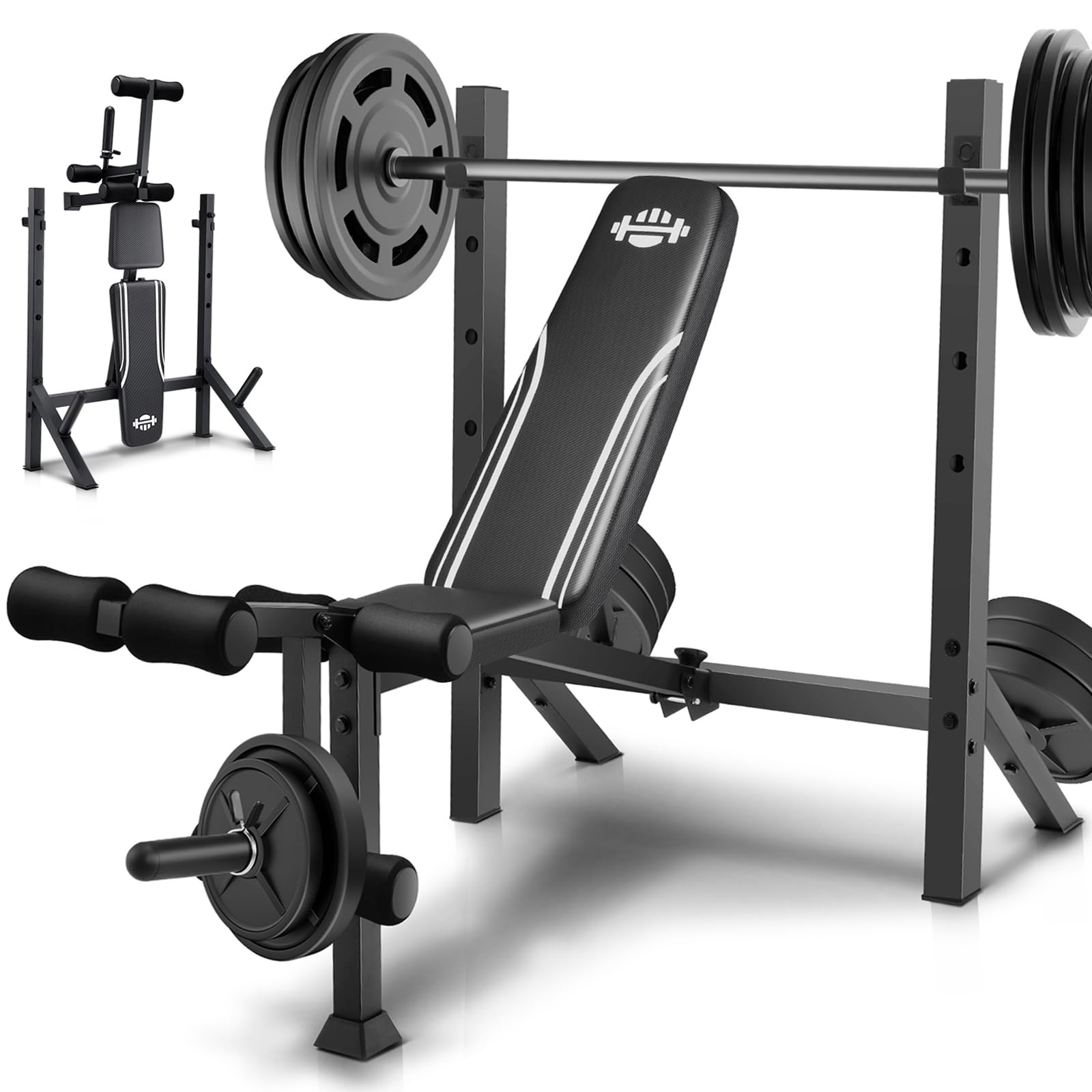 مجموعة مقعد تمارين بوزن 900 رط - مراجعة Bench Press Adjustable Incline وسعره