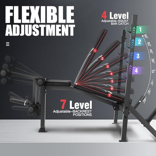مجموعة مقعد تمارين بوزن 900 رط - مراجعة Bench Press Adjustable Incline وسعره