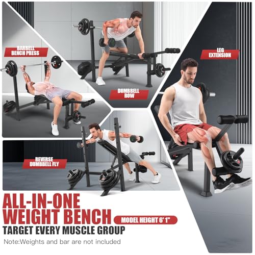مجموعة مقعد تمارين بوزن 900 رط - مراجعة Bench Press Adjustable Incline وسعره