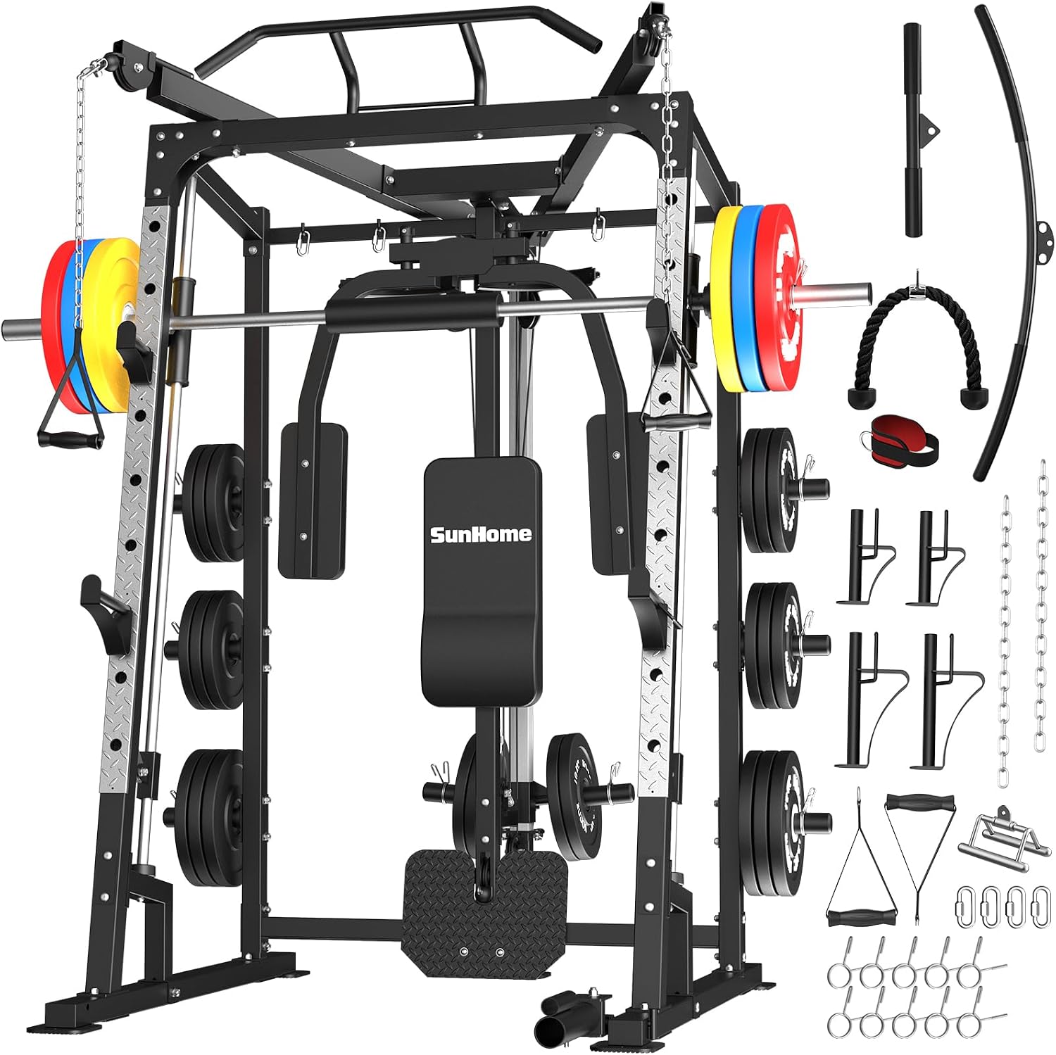 جهاز سميث، قفص قوة، رف تمارين  - مراجعة Cable Crossover Machine Home وسعره