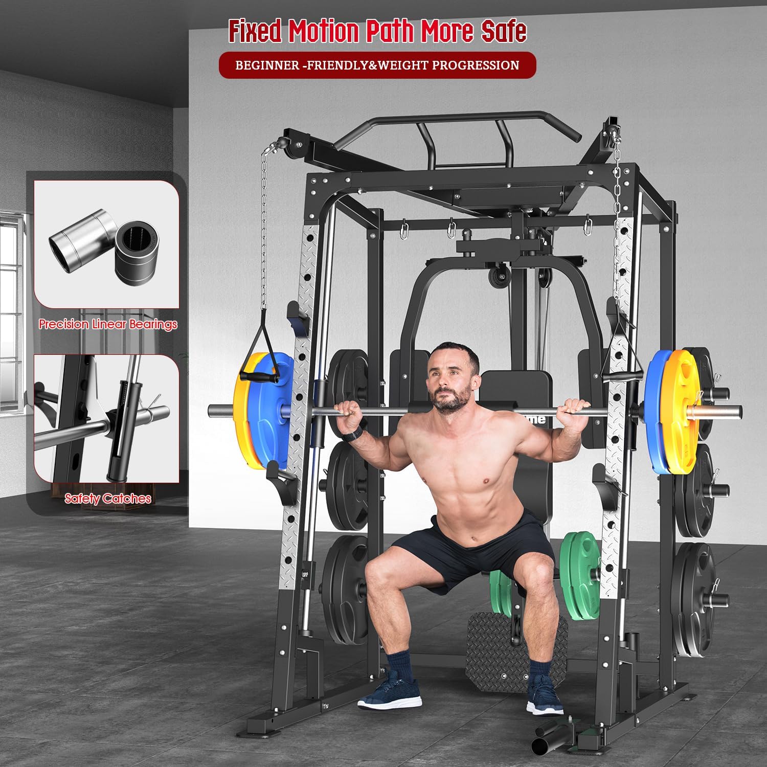 جهاز سميث، قفص قوة، رف تمارين  - مراجعة Cable Crossover Machine Home وسعره
