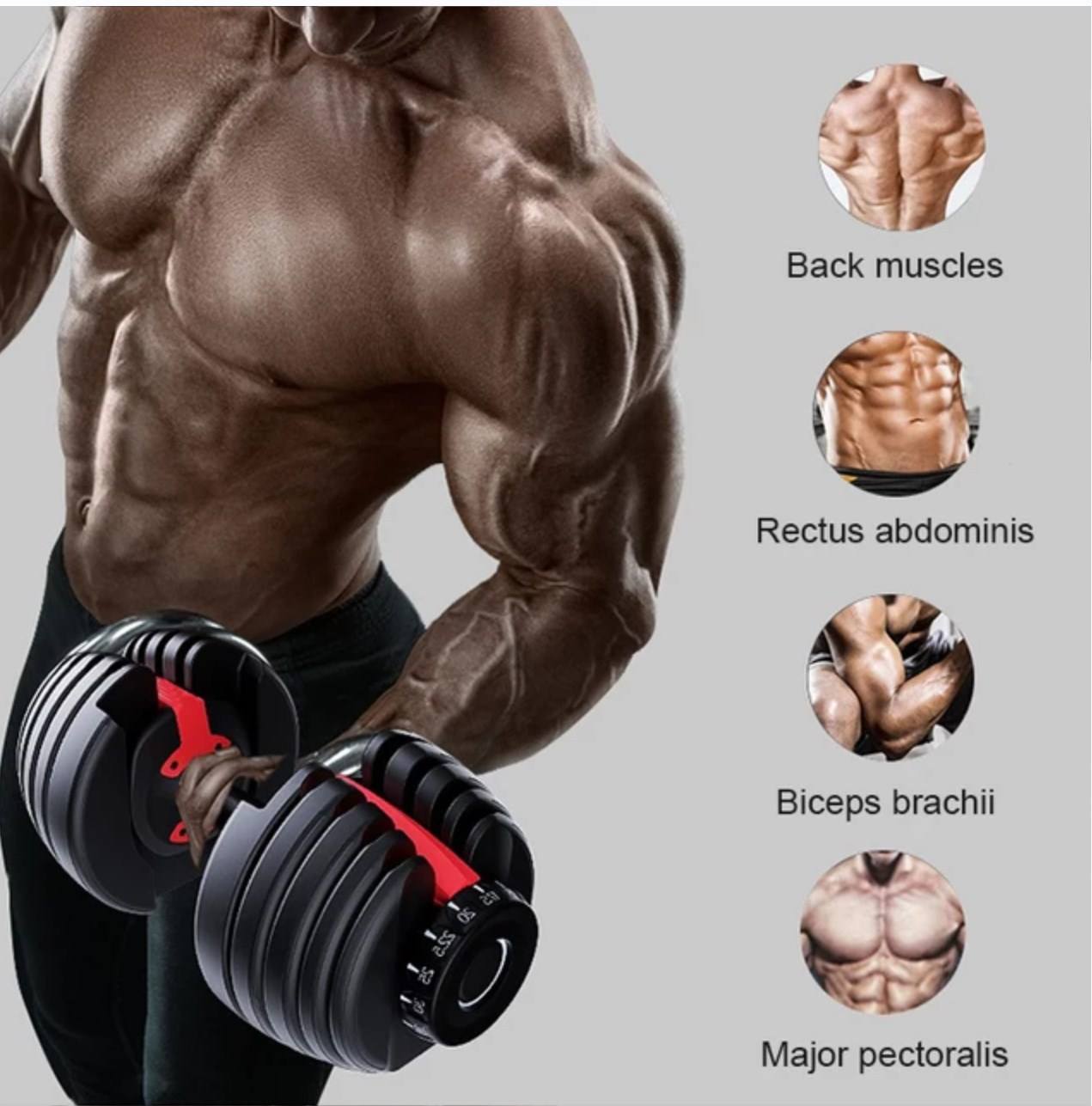 معدات لياقة بدنية منزلية مع مق - مراجعة Adjustable Dumbbell 40Kg Pair وسعره