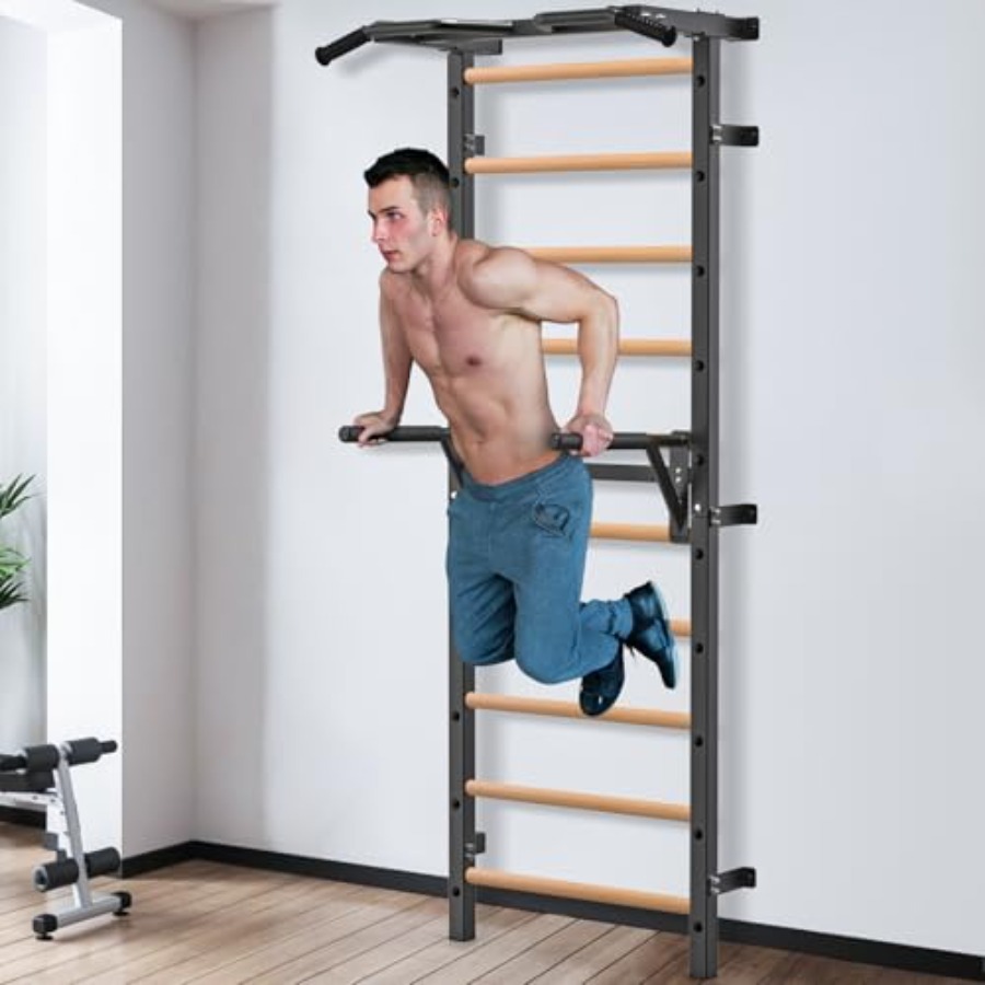 عارضة جدارية للجمباز 2x2، سلم  - مراجعة Pull Up Bar Wall Mounted وسعره
