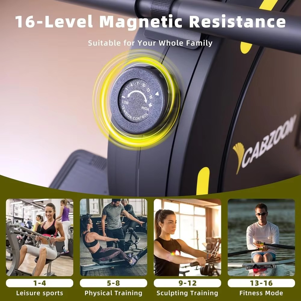 جهاز تجديف مغناطيسي صامت بسعة  - مراجعة Rowing Machine Magnetic وسعره