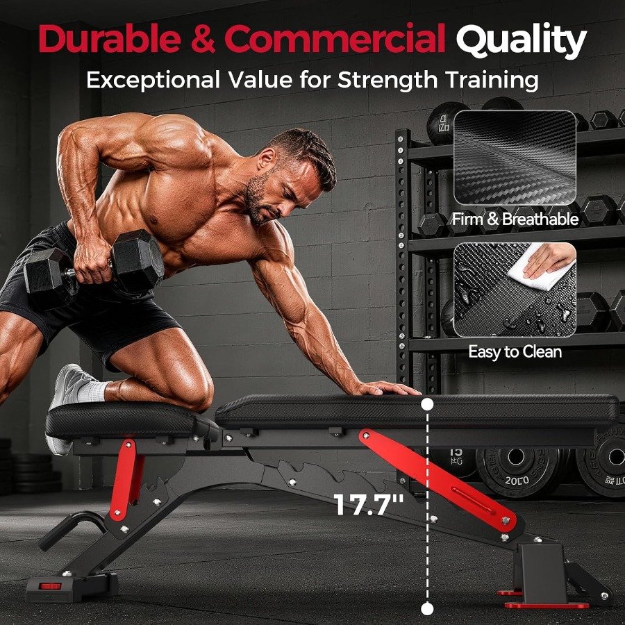 مقعد تمارين WB7، مقعد تمارين ق - مراجعة Bench Press Adjustable Incline وسعره