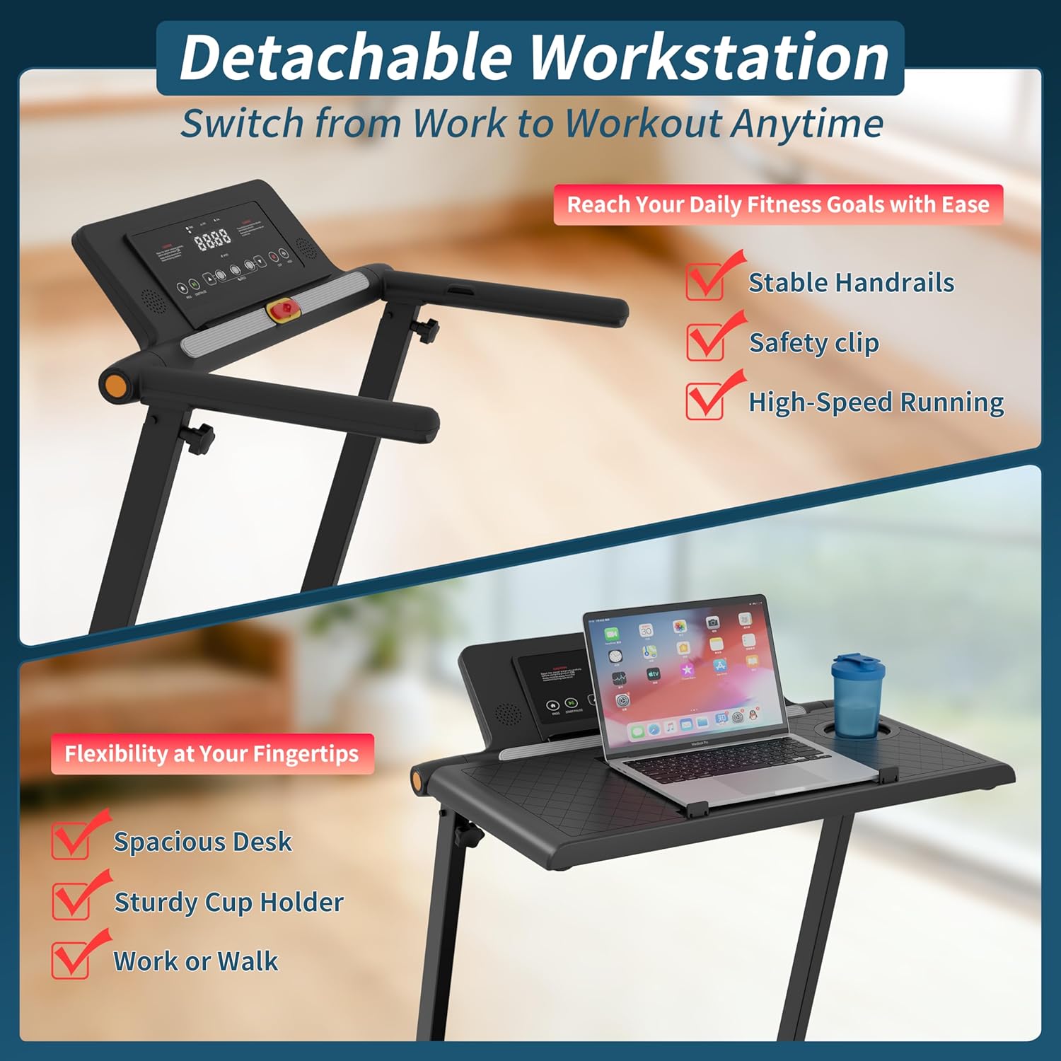 جهاز مشي قابل للطي تحت المكتب  - مراجعة Treadmill Incline Home 3Hp وسعره