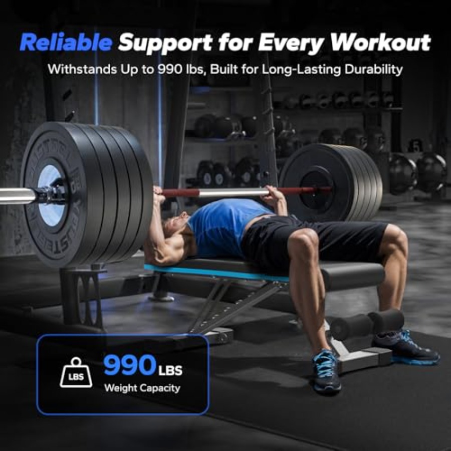مقعد تدريب قابل للطي للصالة ال - مراجعة Bench Press Adjustable Incline وسعره