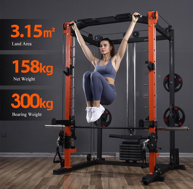 معدات رياضية منزلية متعددة الو - مراجعة Smith Machine Home Gym Power Rack وسعره