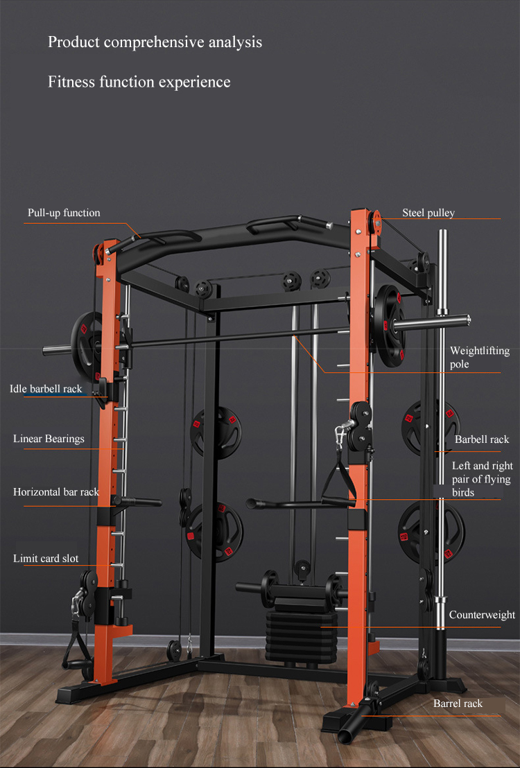 معدات رياضية منزلية متعددة الو - مراجعة Smith Machine Home Gym Power Rack وسعره