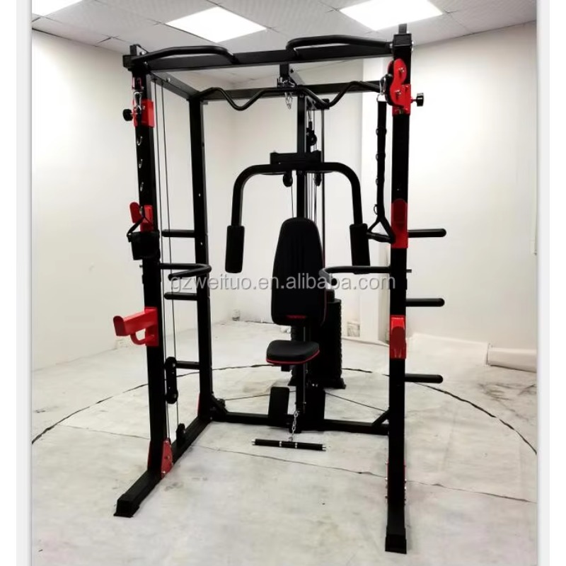 جهاز تدريب منزلي متكامل، آلة س - مراجعة Smith Machine Home Gym Power Rack وسعره