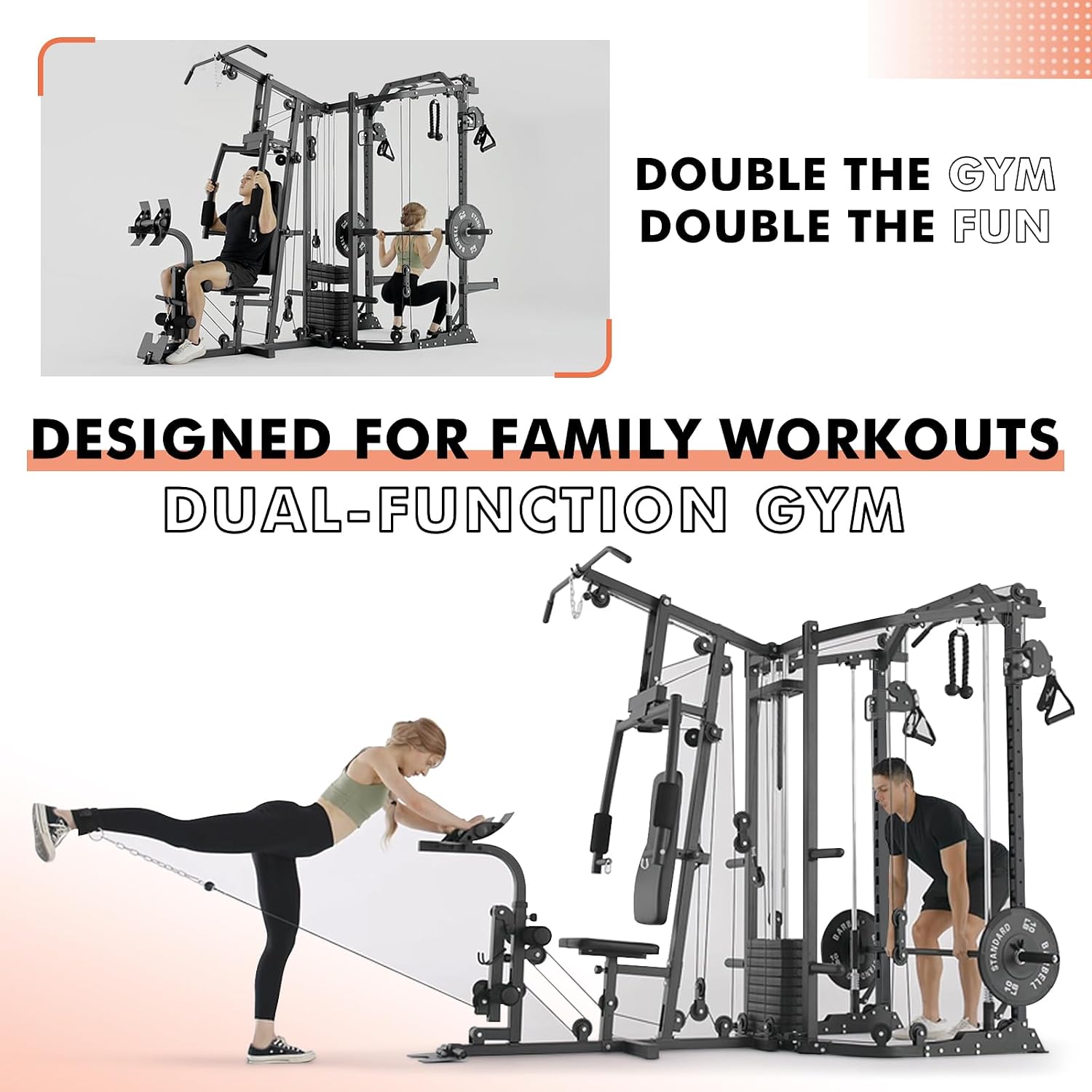جهاز سميث مزدوج المحطات، قفص ت - مراجعة Cable Crossover Machine Home وسعره