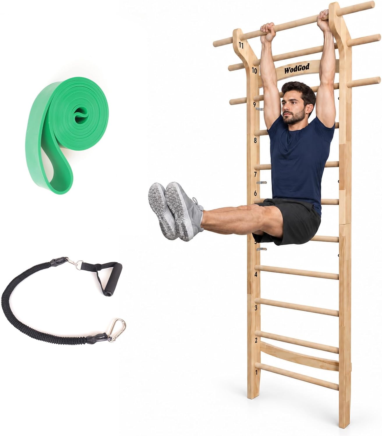 عارضة تمارين سويدية خشبية مع 1 - مراجعة Pull Up Bar Wall Mounted وسعره