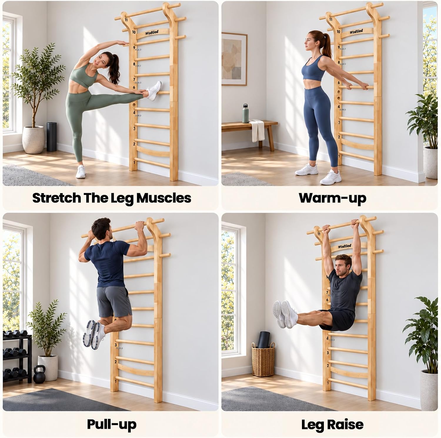 عارضة تمارين سويدية خشبية مع 1 - مراجعة Pull Up Bar Wall Mounted وسعره